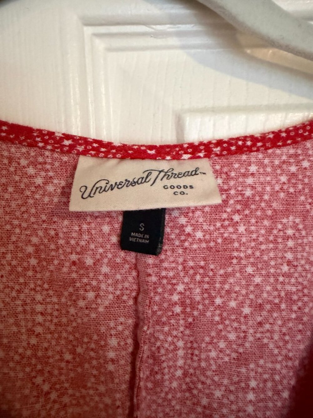Button Down Red Dress - Picture 3 of 3